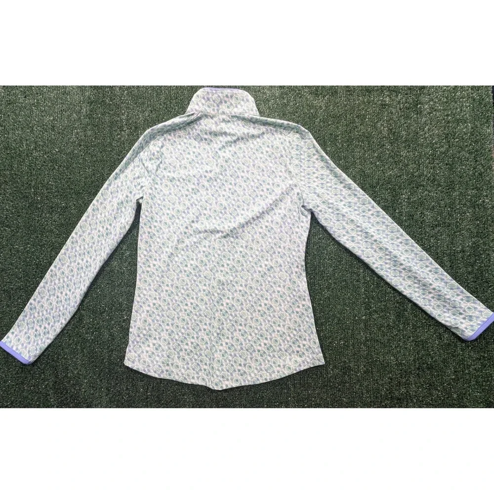 Fairway & Greene New Marlee Mock Golf Top Palmetto Green Blue UPF 50 Women's S